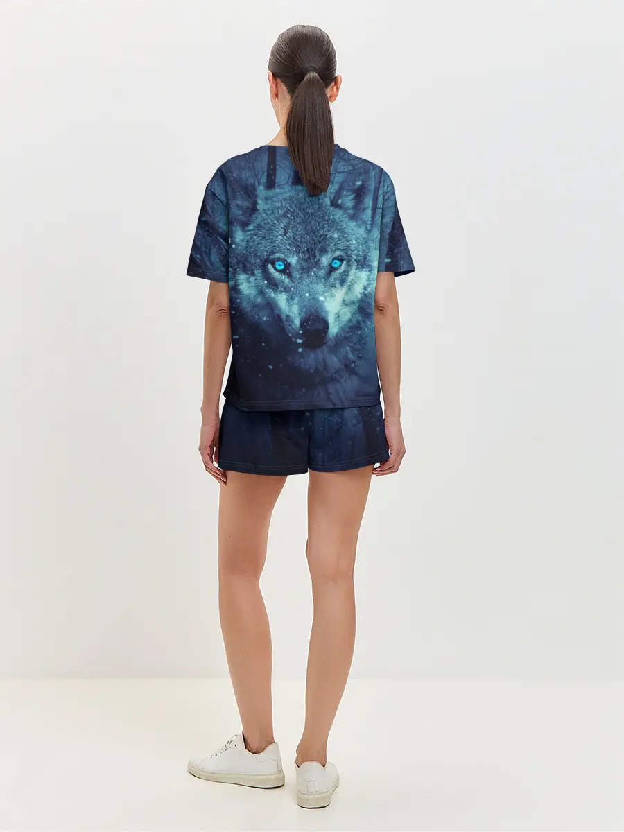 Женская пижама с шортами / Волк