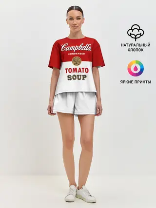 Женская пижама с шортами / Банка с супом Кэмпбелл