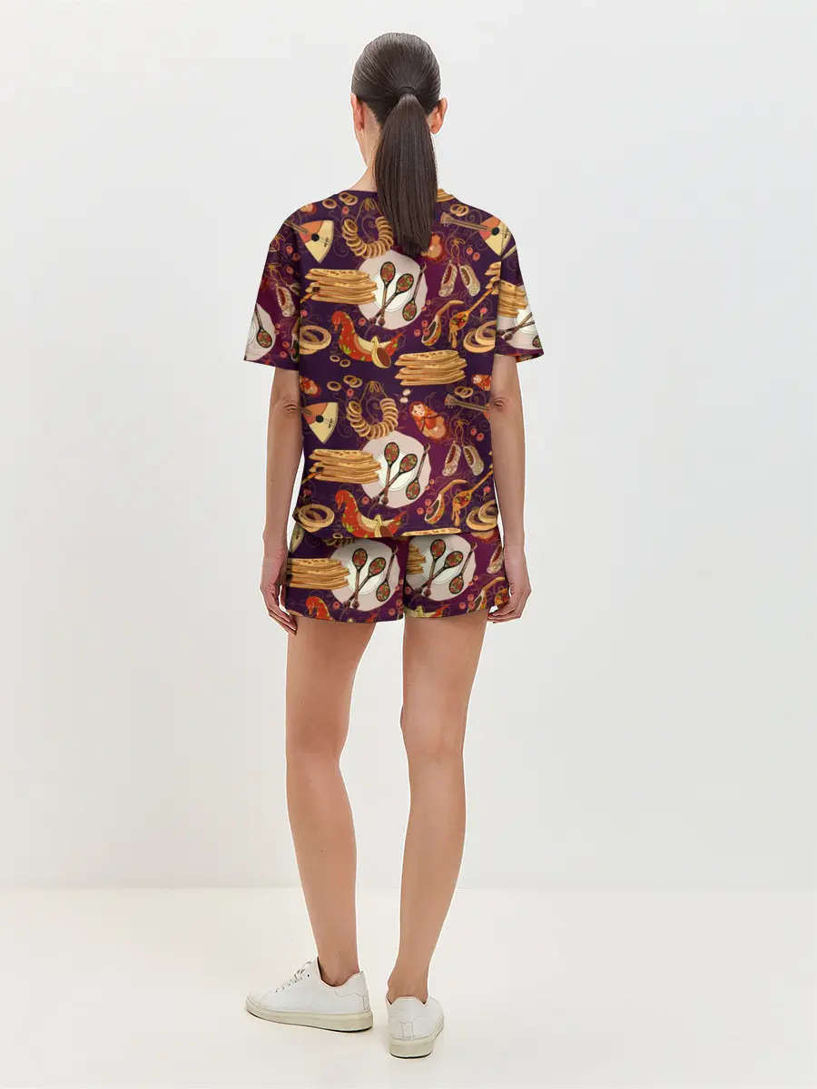 Женская пижама с шортами / Русские блины