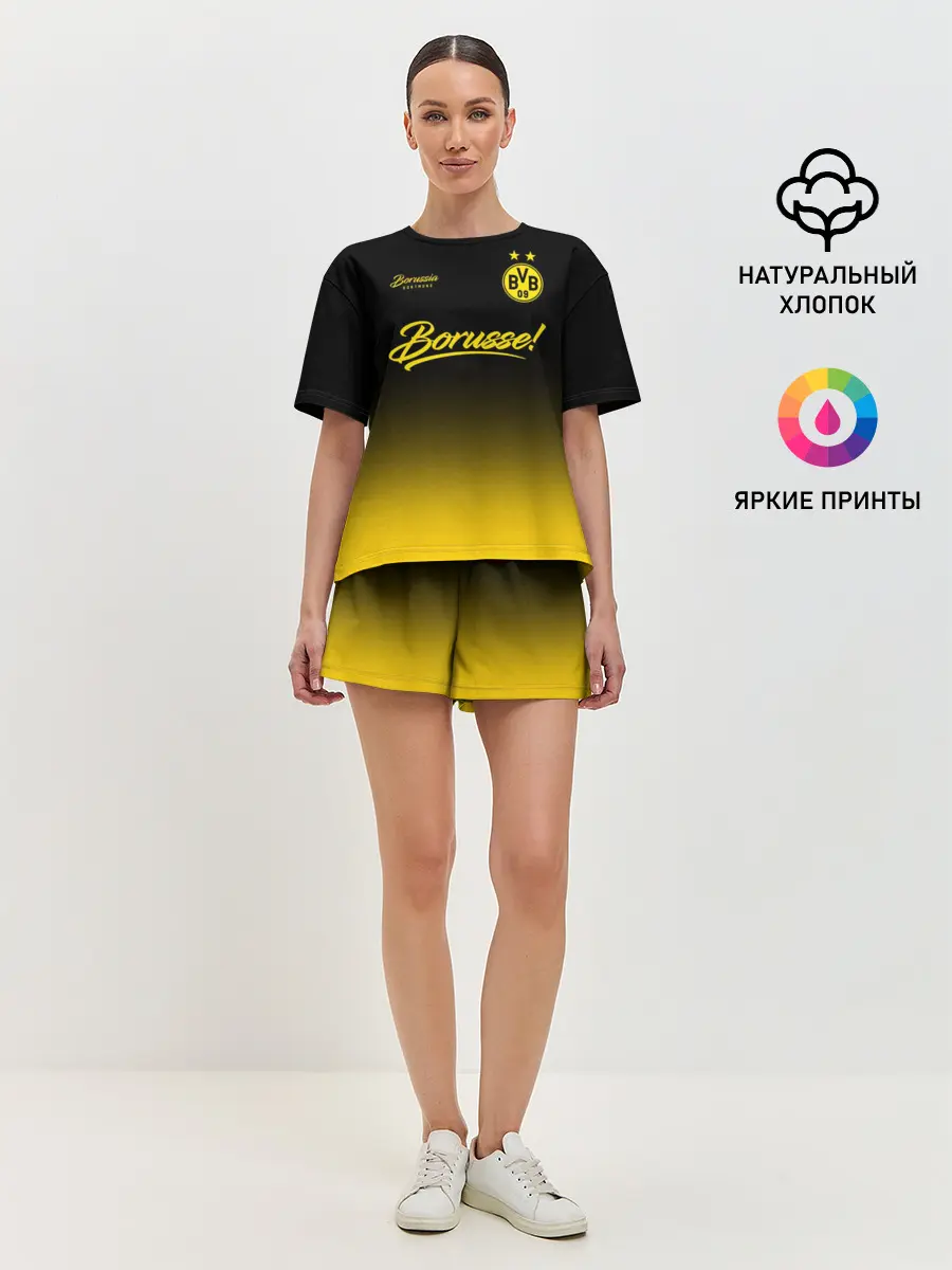 Женская пижама с шортами / Боруссия Дортмунд