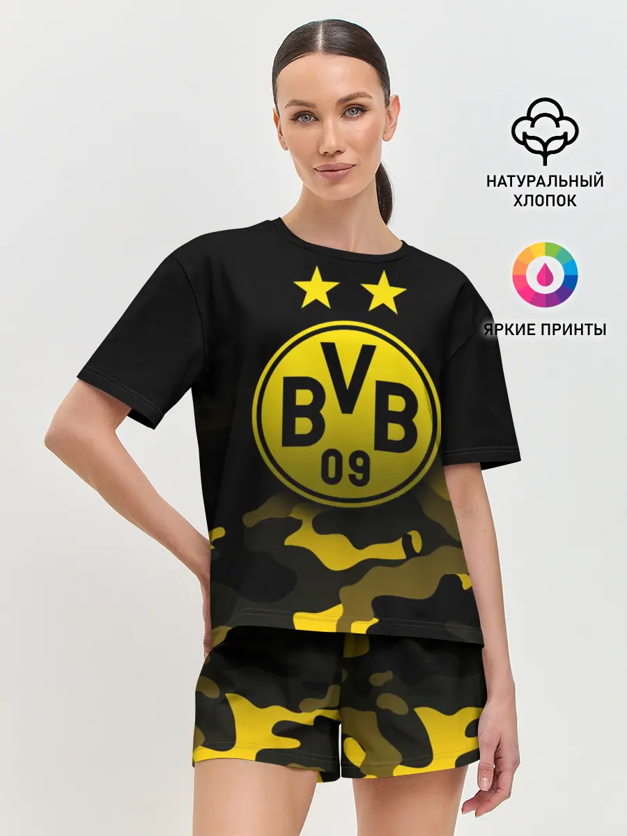 Женская пижама с шортами / Боруссия Дортмунд