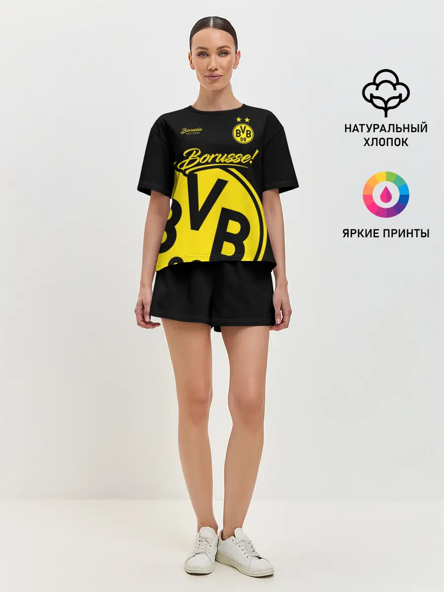 Женская пижама с шортами / Боруссия Дортмунд