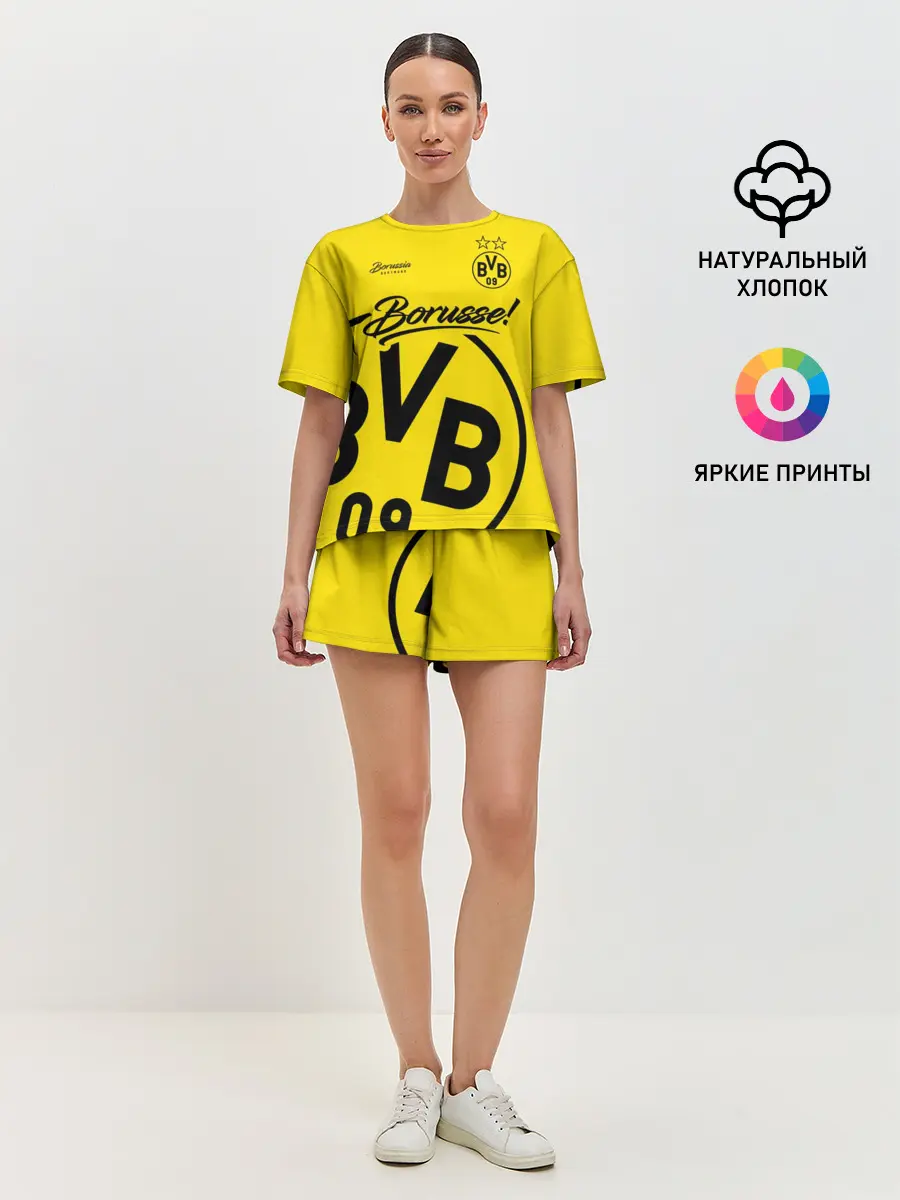 Женская пижама с шортами / Боруссия Дортмунд