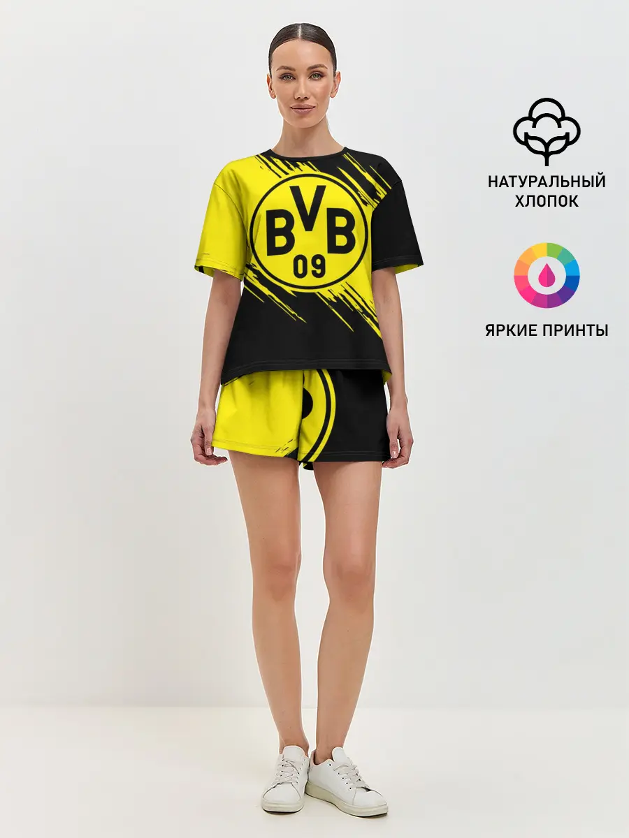 Женская пижама с шортами / Боруссия Дортмунд