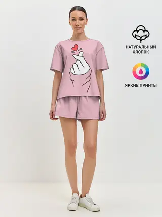 Женская пижама с шортами / Любовь по щелчку