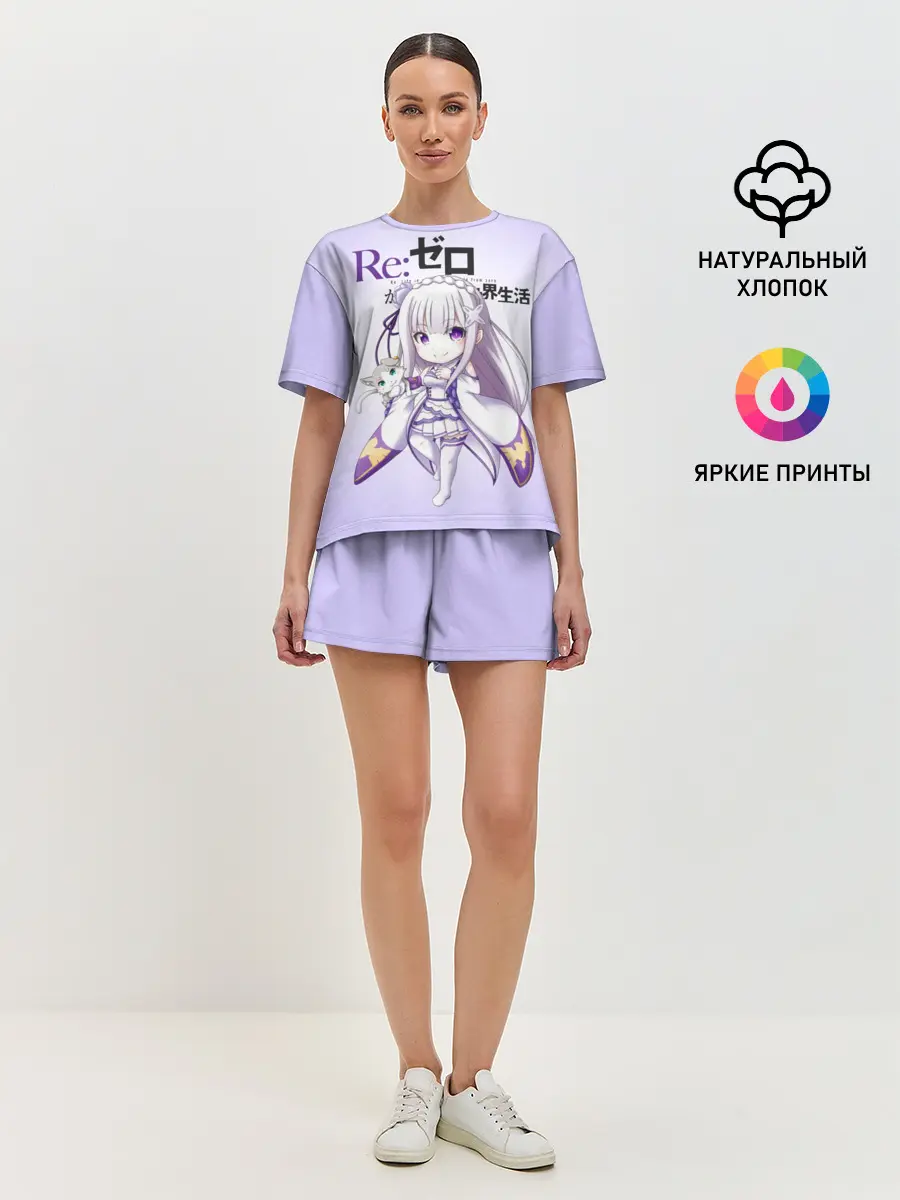 Женская пижама с шортами / Re:Zero. Эмилия