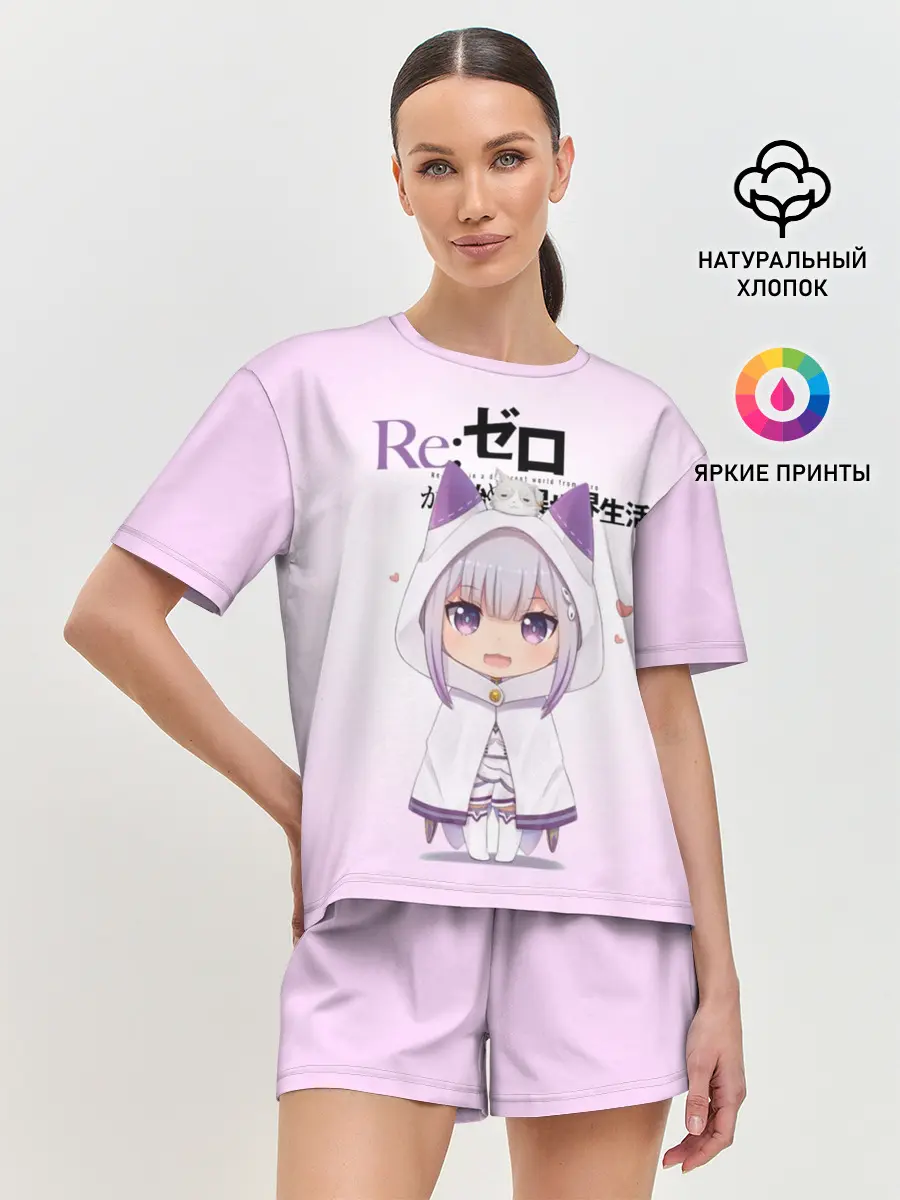 Женская пижама с шортами / Re:Zero. Эмилия