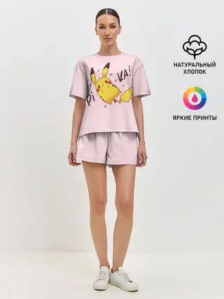 Женская пижама с шортами / Пикачу