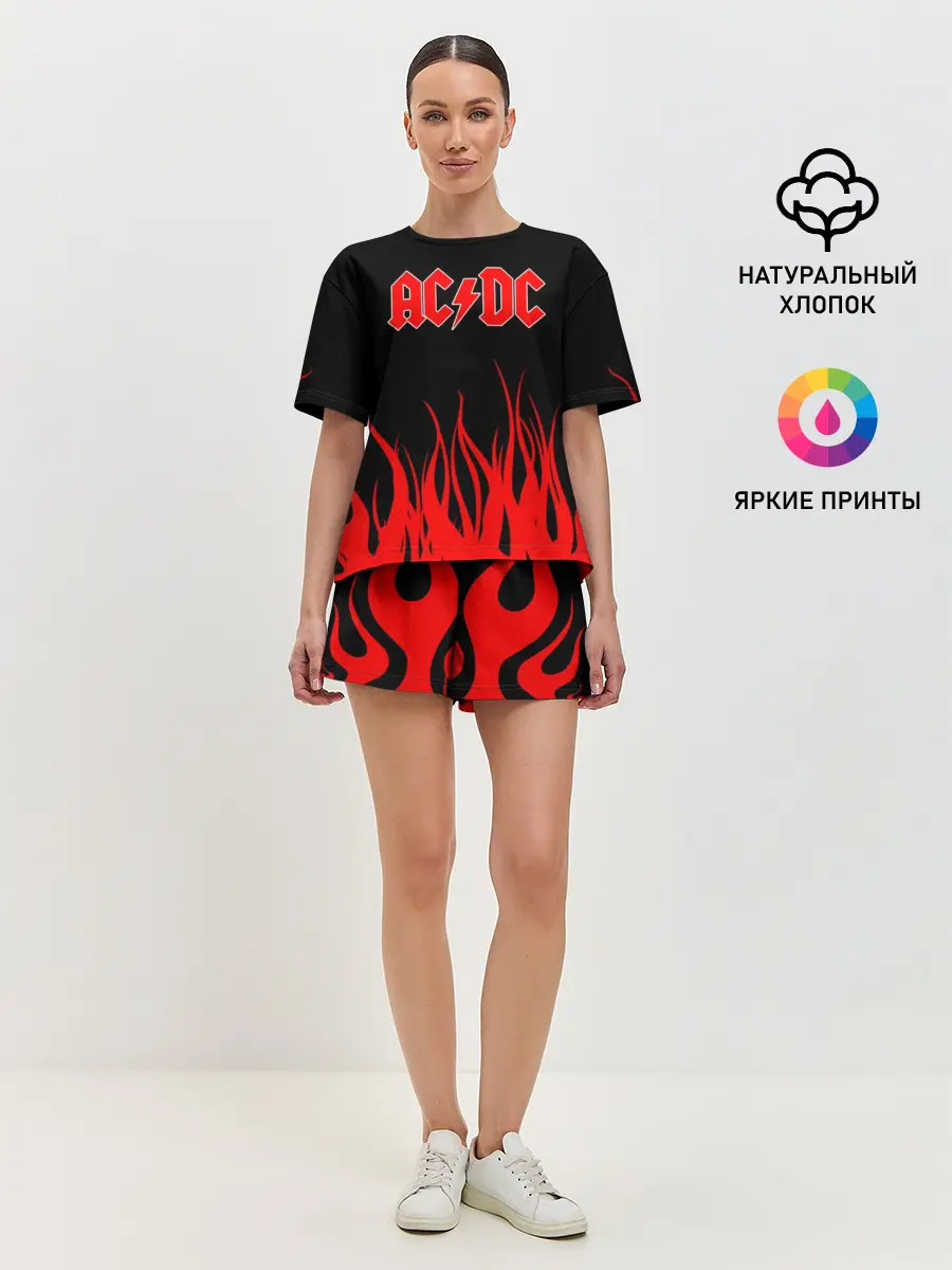 Женская пижама с шортами / AC DC