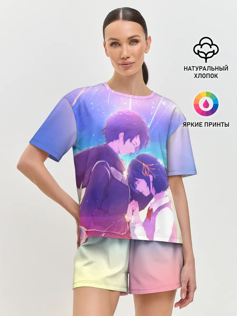 Женская пижама с шортами / Аниме любовь