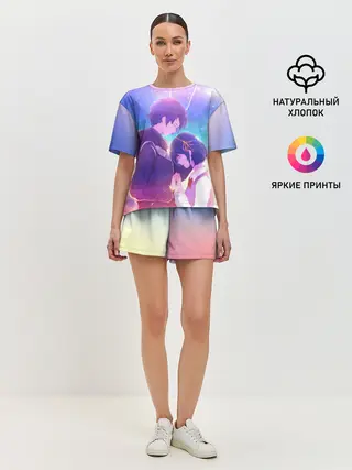 Женская пижама с шортами / Аниме любовь