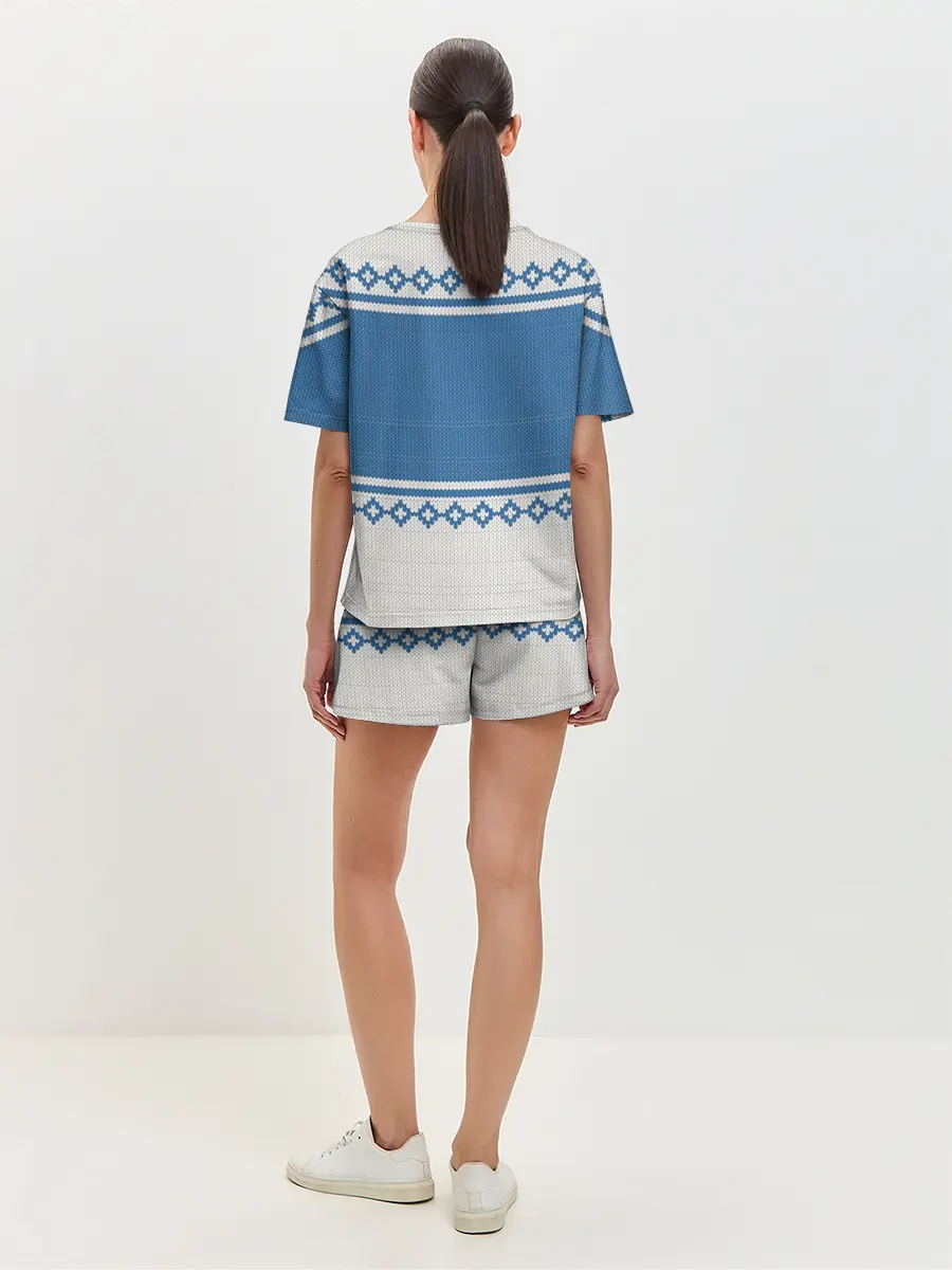 Женская пижама с шортами / Свитер с Оленем