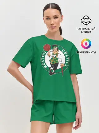 Женская пижама с шортами / Boston Celtics