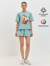Женская пижама с шортами / Лисичка минималистичная