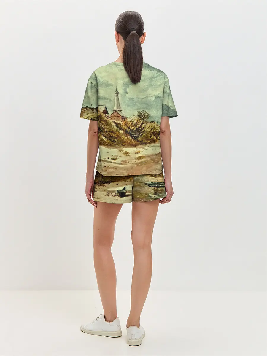 Женская пижама с шортами / Старинный город