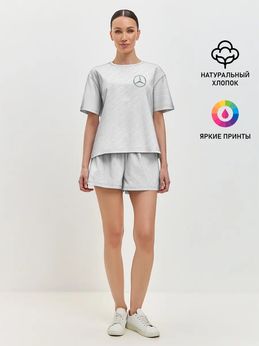 Женская пижама с шортами / MERCEDES BENZ CARBON