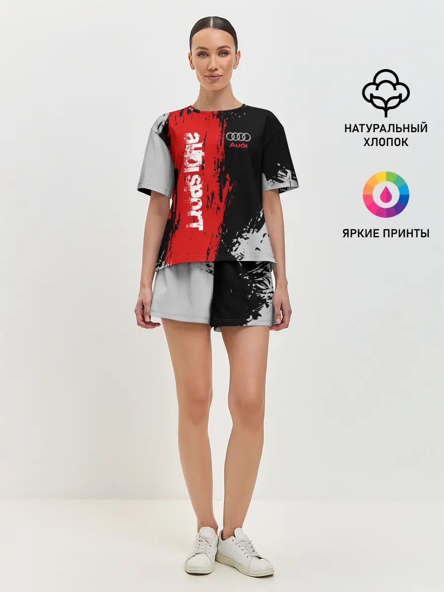 Женская пижама с шортами / AUDI SPORT / АУДИ СПОРТ
