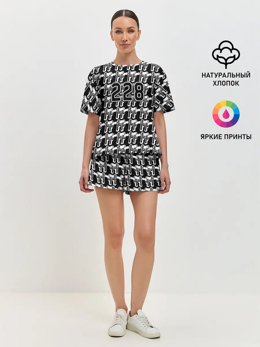 Женская пижама с шортами / 228 пистолеты