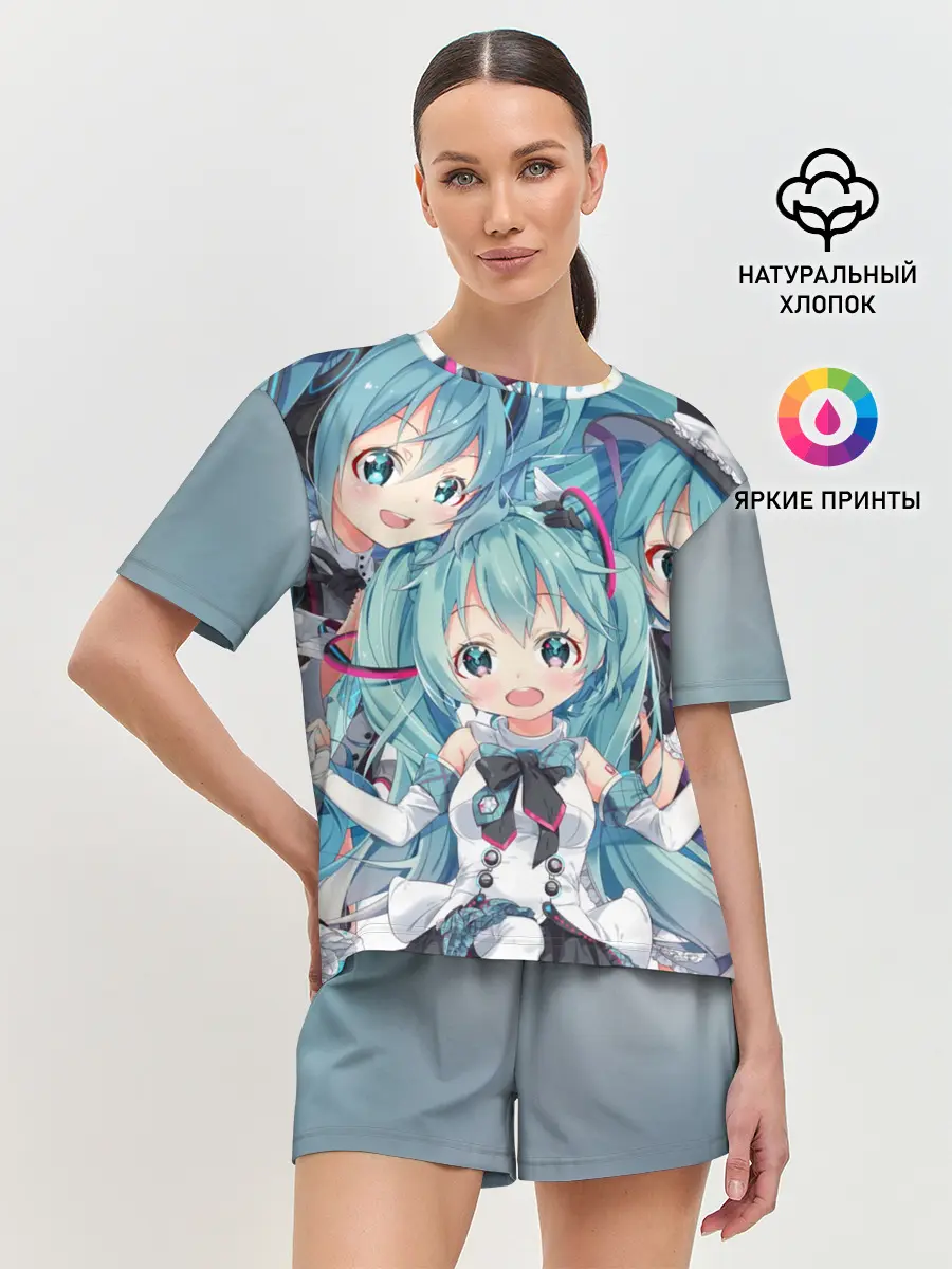 Женская пижама с шортами / Miku множество