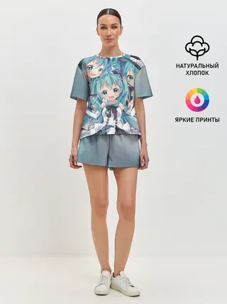 Женская пижама с шортами / Miku множество