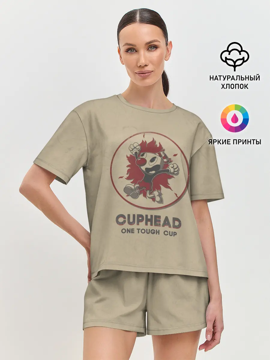 Женская пижама с шортами / Cuphead