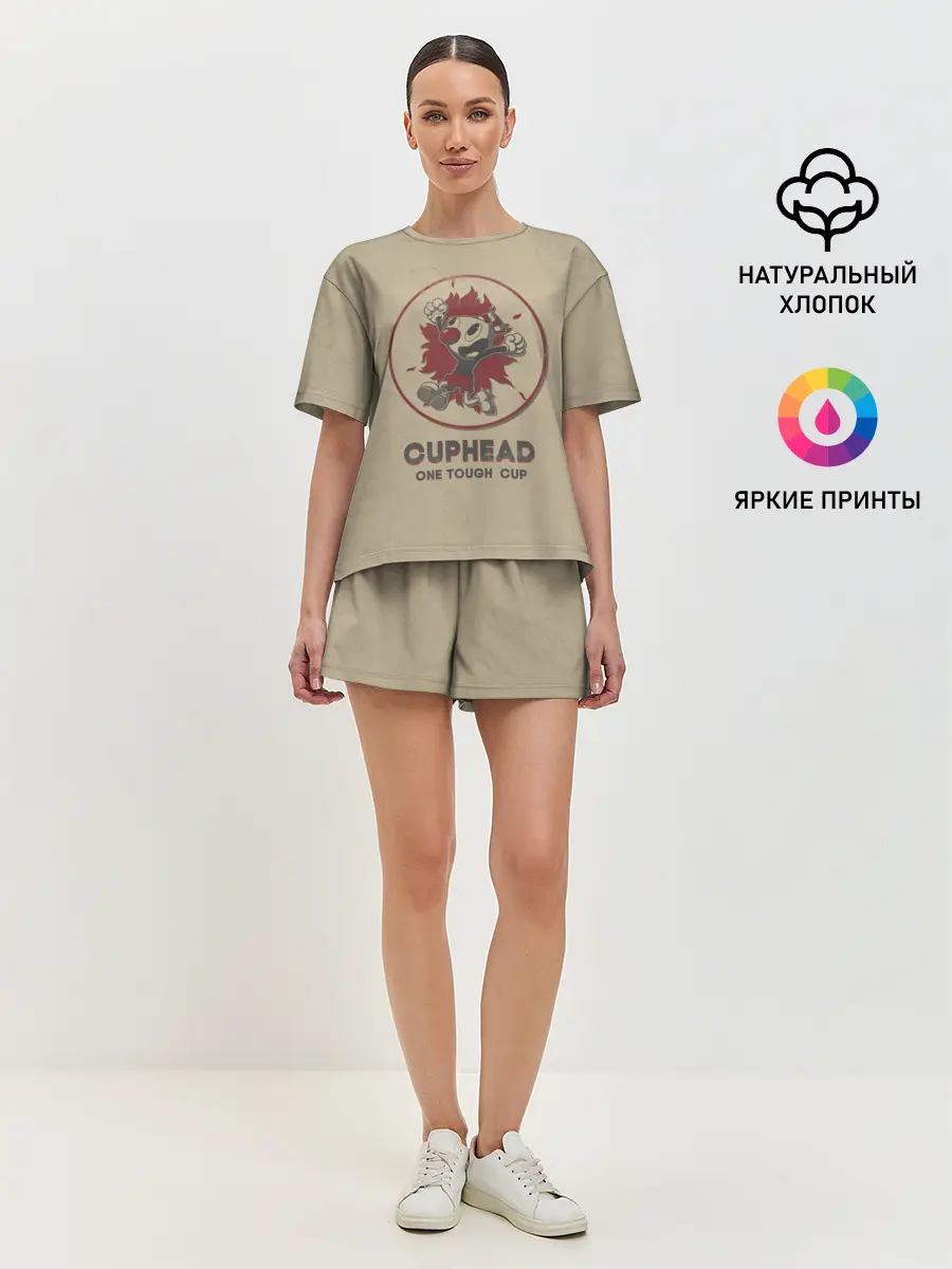 Женская пижама с шортами / Cuphead