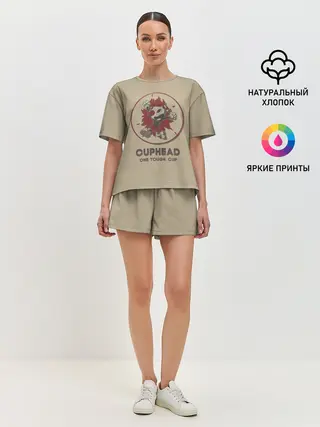 Женская пижама с шортами / Cuphead