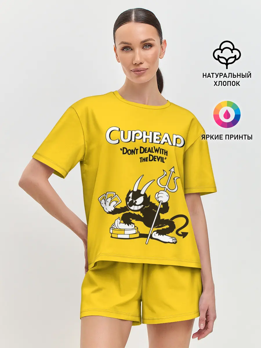 Женская пижама с шортами / Cuphead