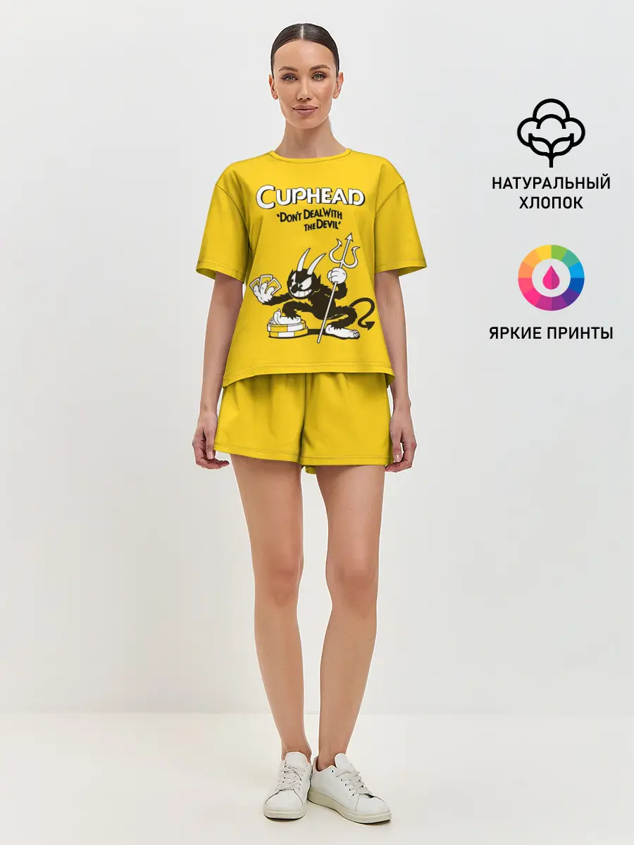 Женская пижама с шортами / Cuphead