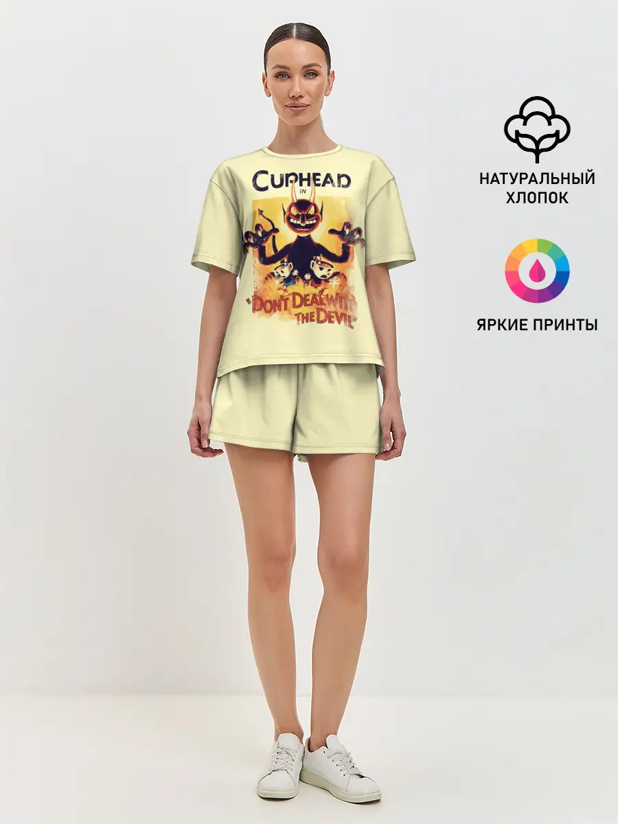 Женская пижама с шортами / Cuphead