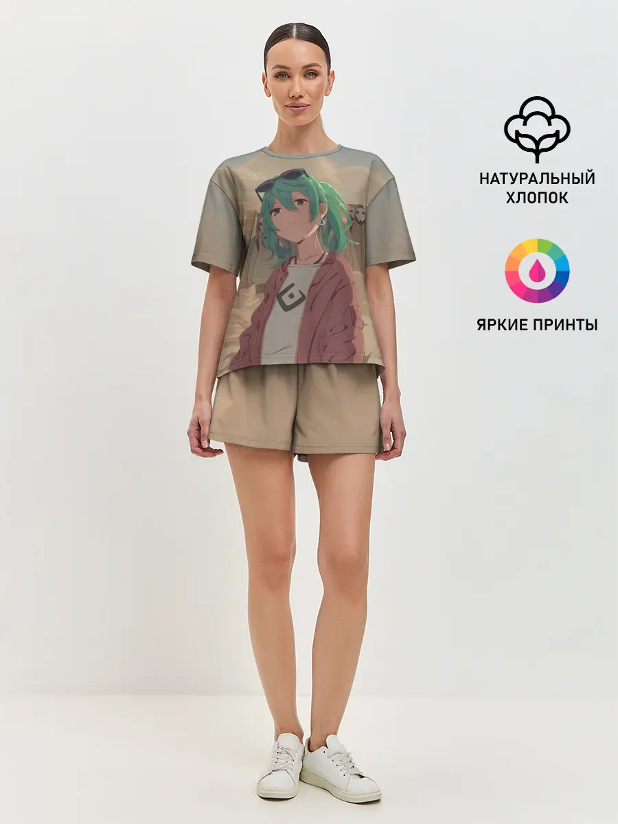 Женская пижама с шортами / Мику Хатсуне. ВОКАЛОИД