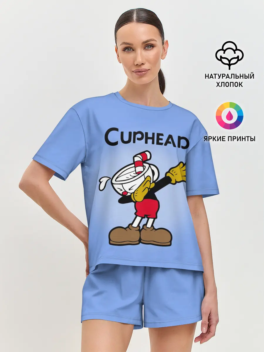 Женская пижама с шортами / Cuphead