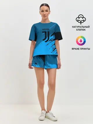 Женская пижама с шортами / FC Juventus abstract style