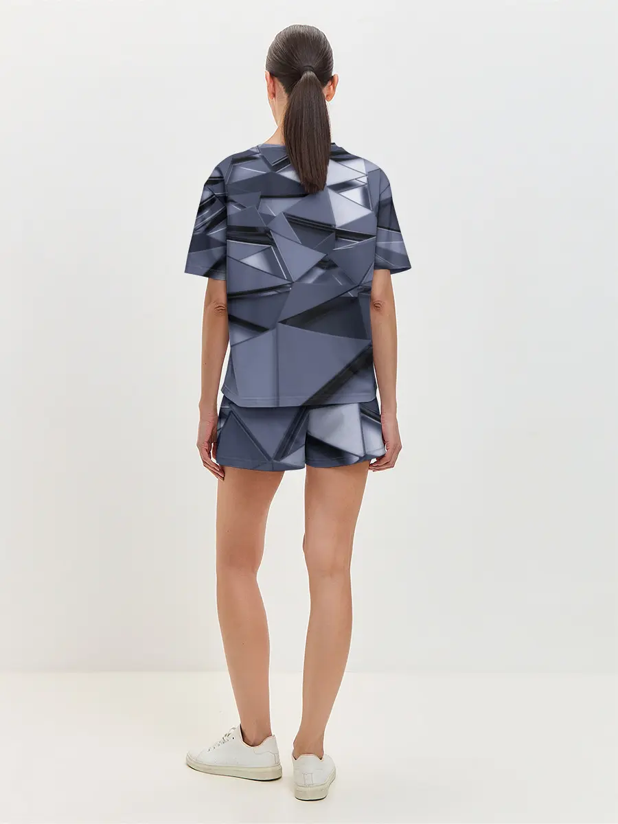 Женская пижама с шортами / Metalic geometry