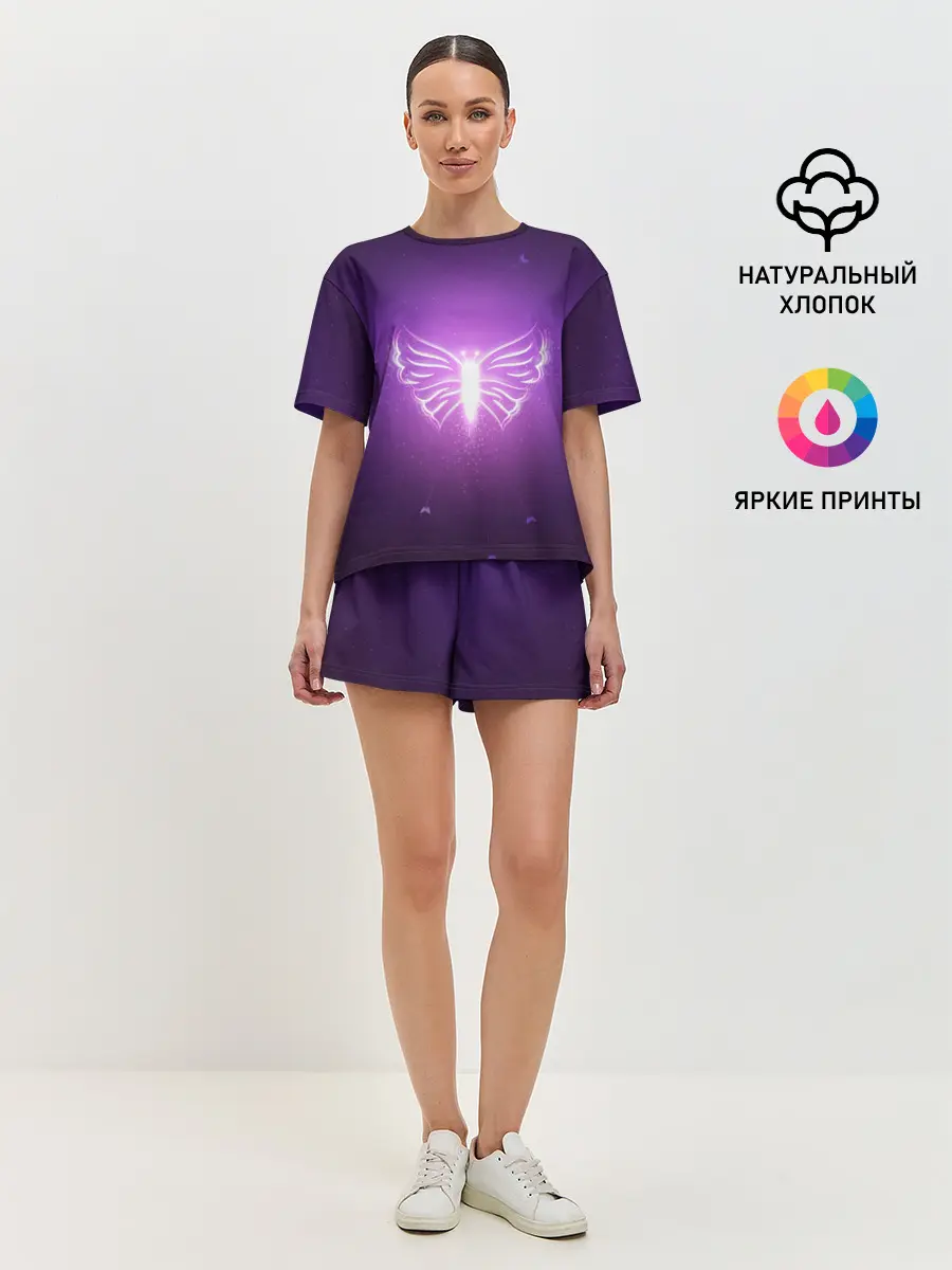 Женская пижама с шортами / Бабочка