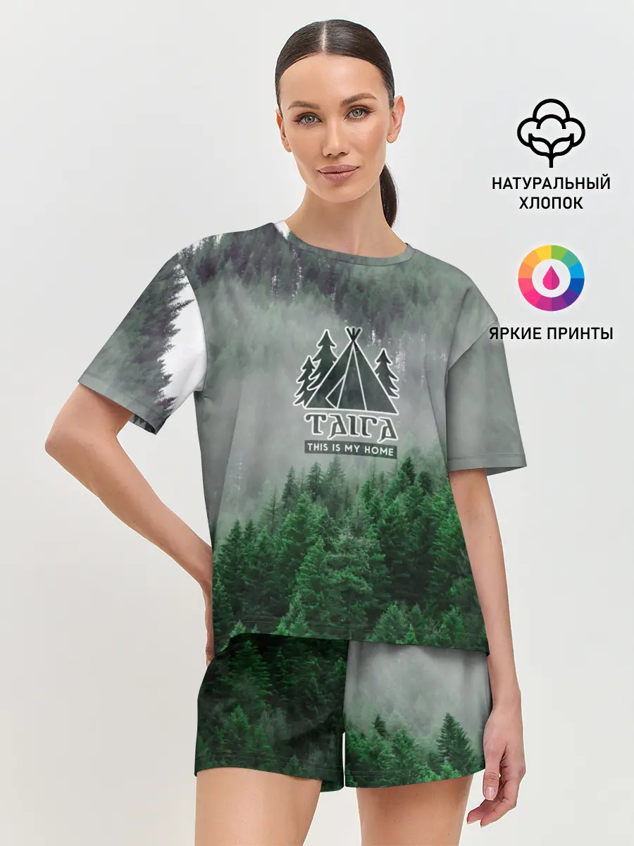 Женская пижама с шортами / Сибирь