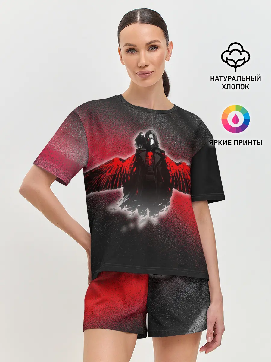 Женская пижама с шортами / Ворон