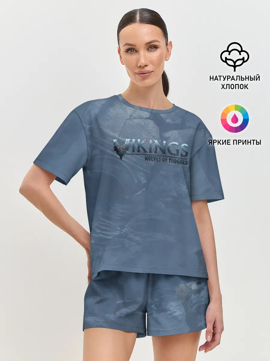 Женская пижама с шортами / Vikings