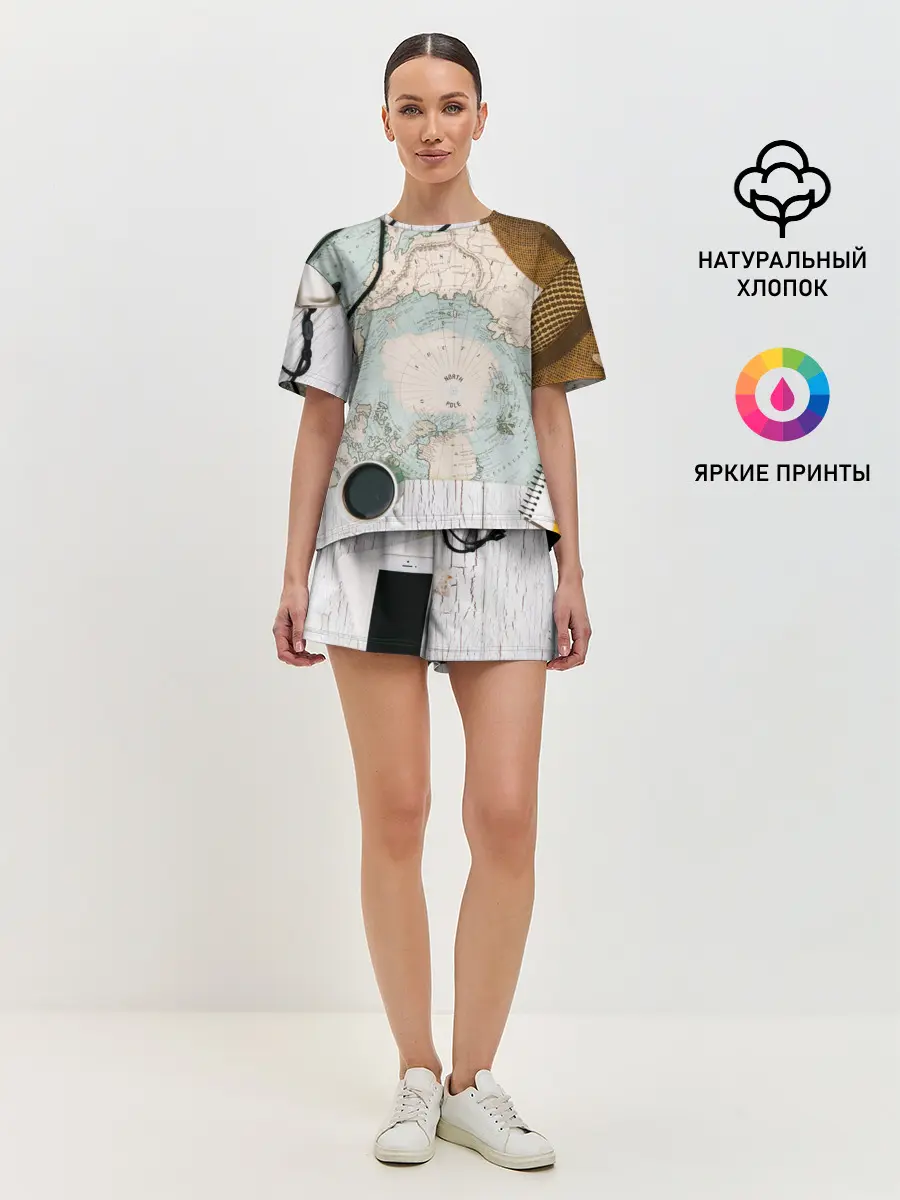 Женская пижама с шортами / Тайна путешествия