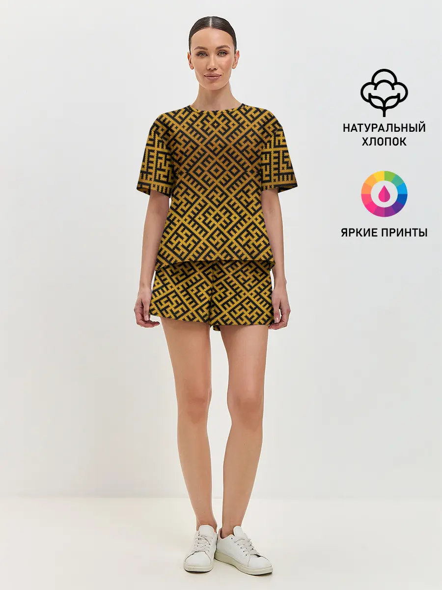 Женская пижама с шортами / Славянский оберег