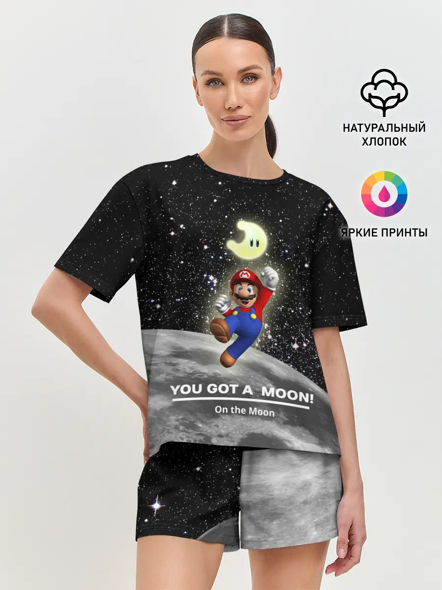 Женская пижама с шортами / You got a moon