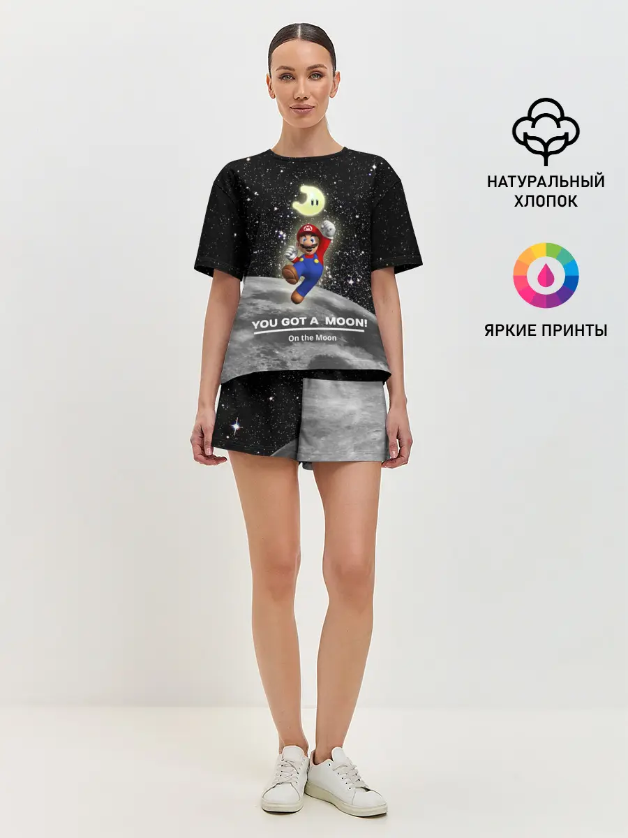 Женская пижама с шортами / You got a moon