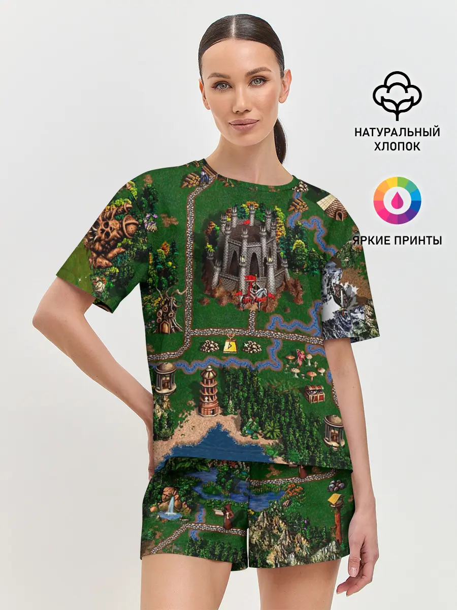 Женская пижама с шортами / Карта