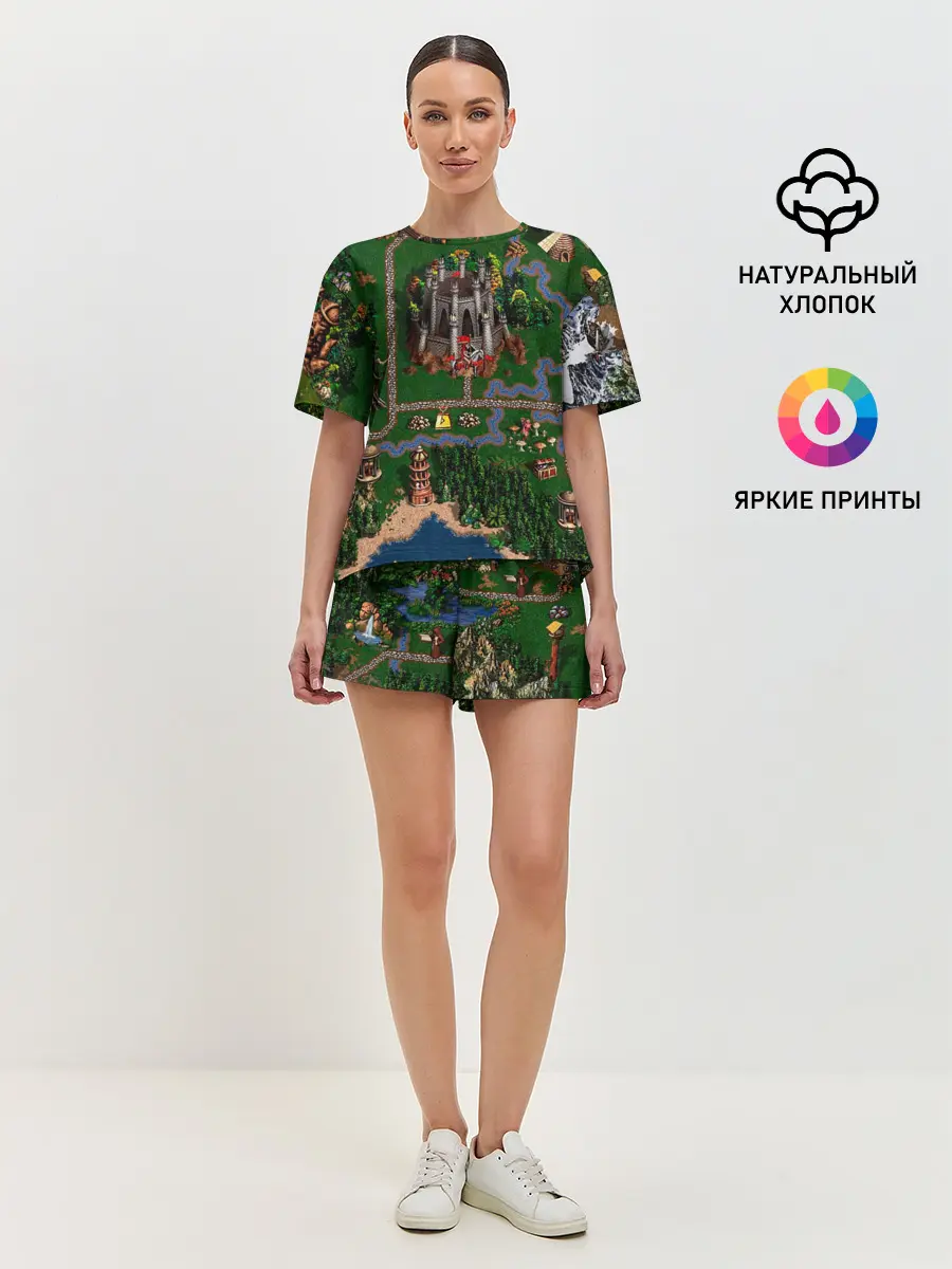 Женская пижама с шортами / Карта