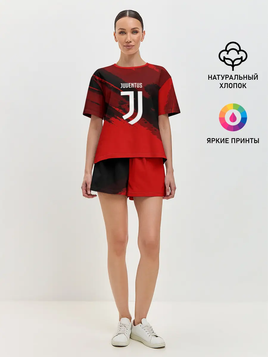 Женская пижама с шортами / JUVENTUS SPORT RED