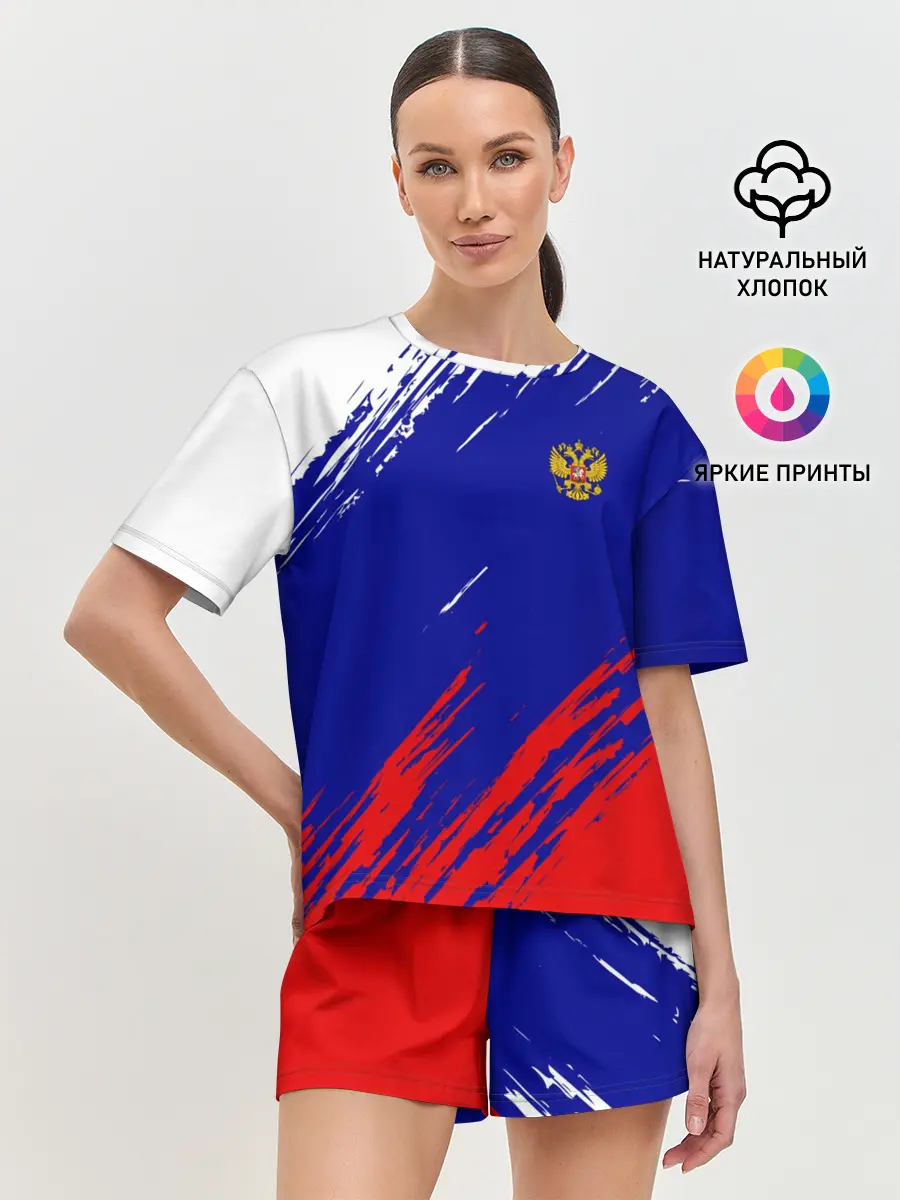 Женская пижама с шортами / RUSSIA SPORT / РОССИЯ СПОРТ