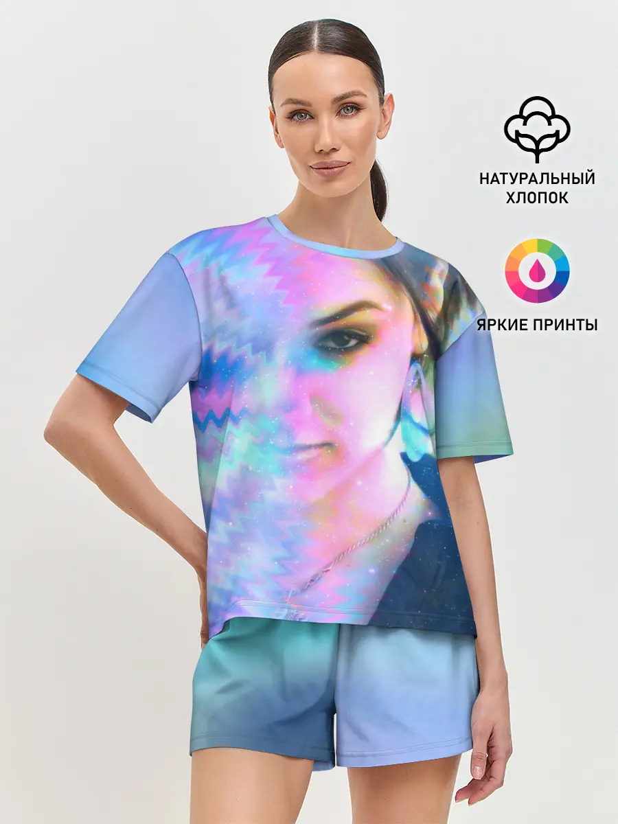 Женская пижама с шортами / Саша Грей. Абстракция