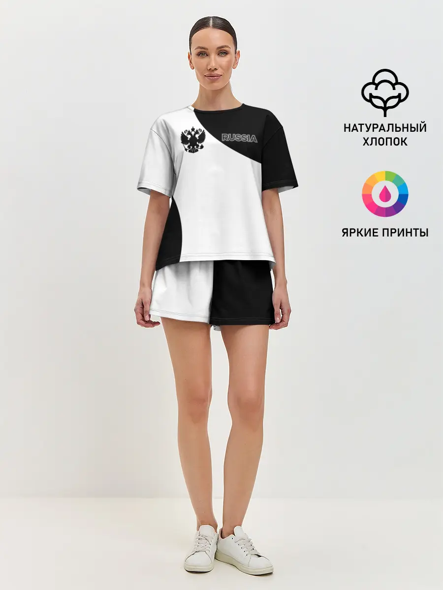 Женская пижама с шортами / Россия Black&White