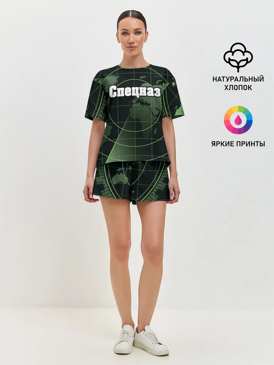 Женская пижама с шортами / Спецназ
