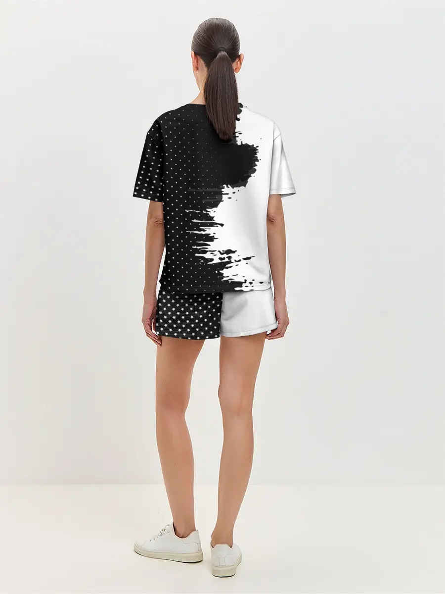 Женская пижама с шортами / Arsenal uniform black 2018